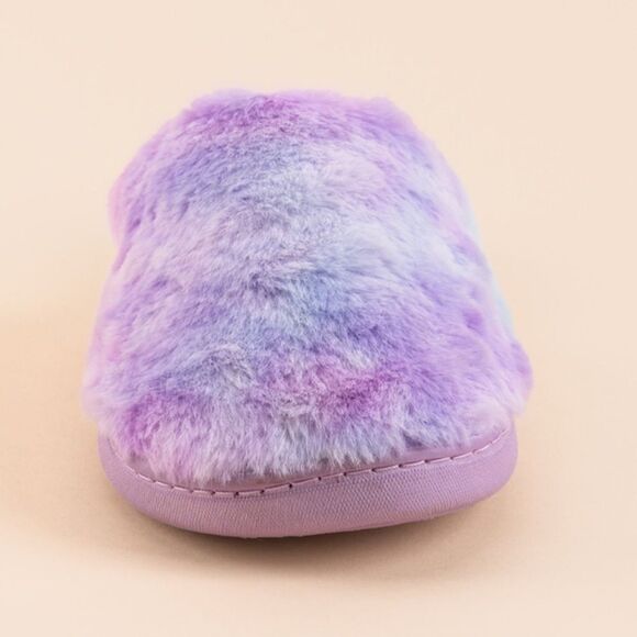 Womens Kensie Tie Dye Plush Scuff Slippers shoes XL 10/11 - Picture 5 of 10